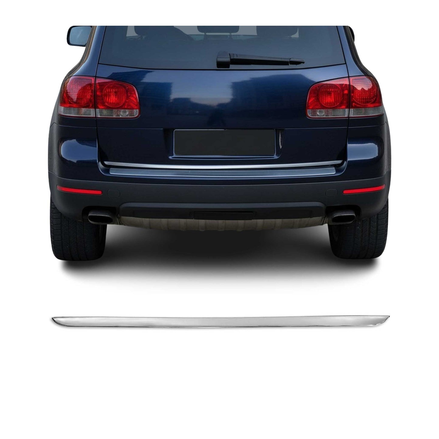 Bandă decorativă portbagaj, bandă decorativă spate pentru VW Touareg 2002-2010, partea inferioară din oțel inoxidabil cromat