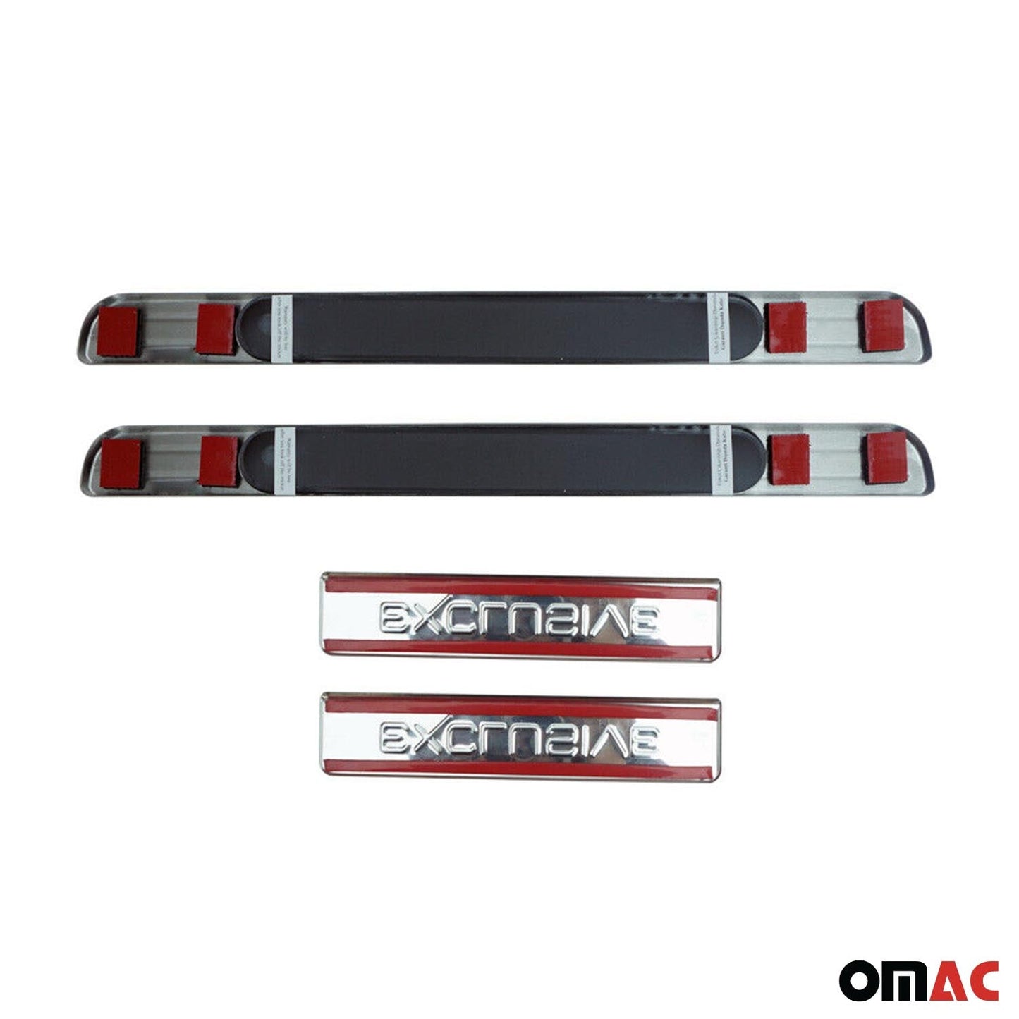 Ornamente prag exclusive pentru Audi A4, oțel inoxidabil, argintiu, set de 4 piese
