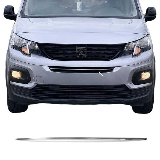 Benzi decorative grilă auto pentru Peugeot Rifter 2018-2025, oțel inoxidabil, argintiu