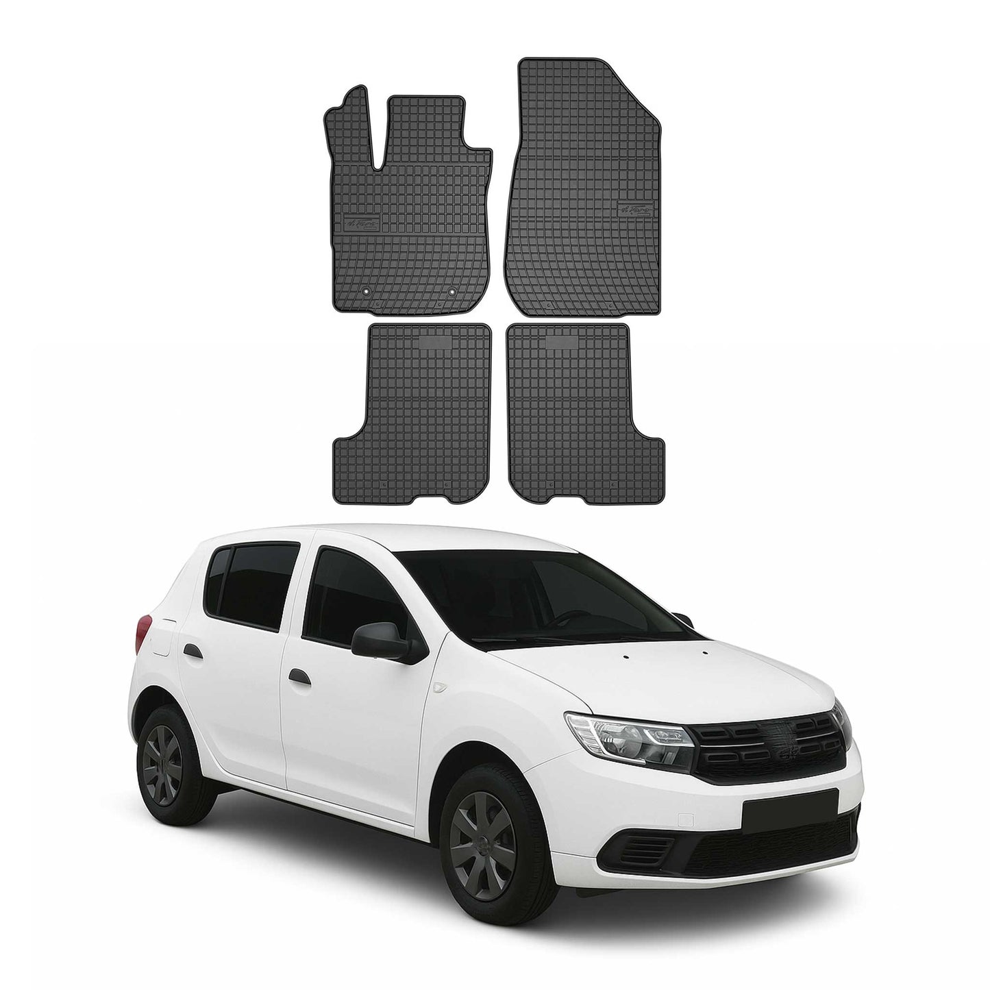 2012-2020 Dacia Sandero Fußmatten Gummi Schwarz 4 tlg