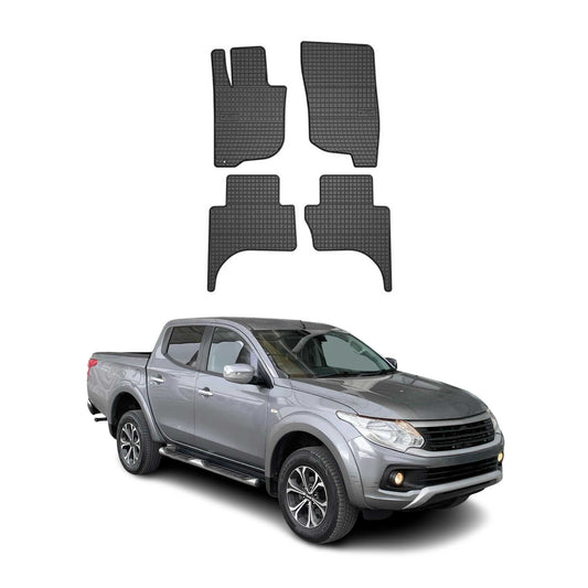 2015-2019 Fiat Fullback Double Cab Fußmatten Gummi Schwarz 4 tlg