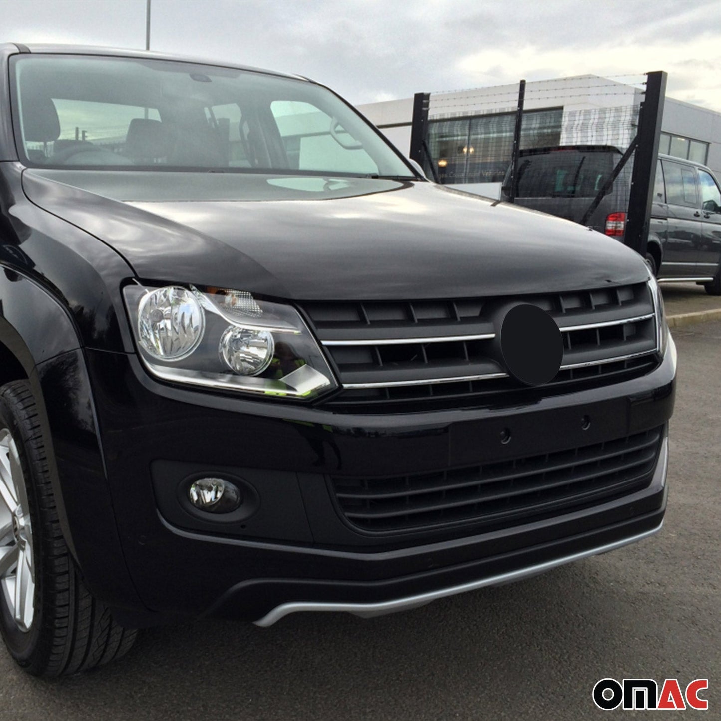 Kühlergrill Leisten Grillleisten für VW Amarok 2010-2016 Edelstahl Silber 4tlg