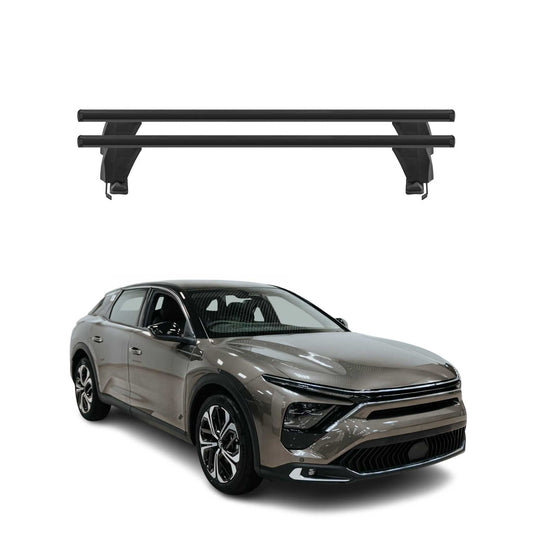 Menabo Dachträger Grundtäger für Citroen C5 X 2022-2025 50kg Alu Schwarz 2 tlg