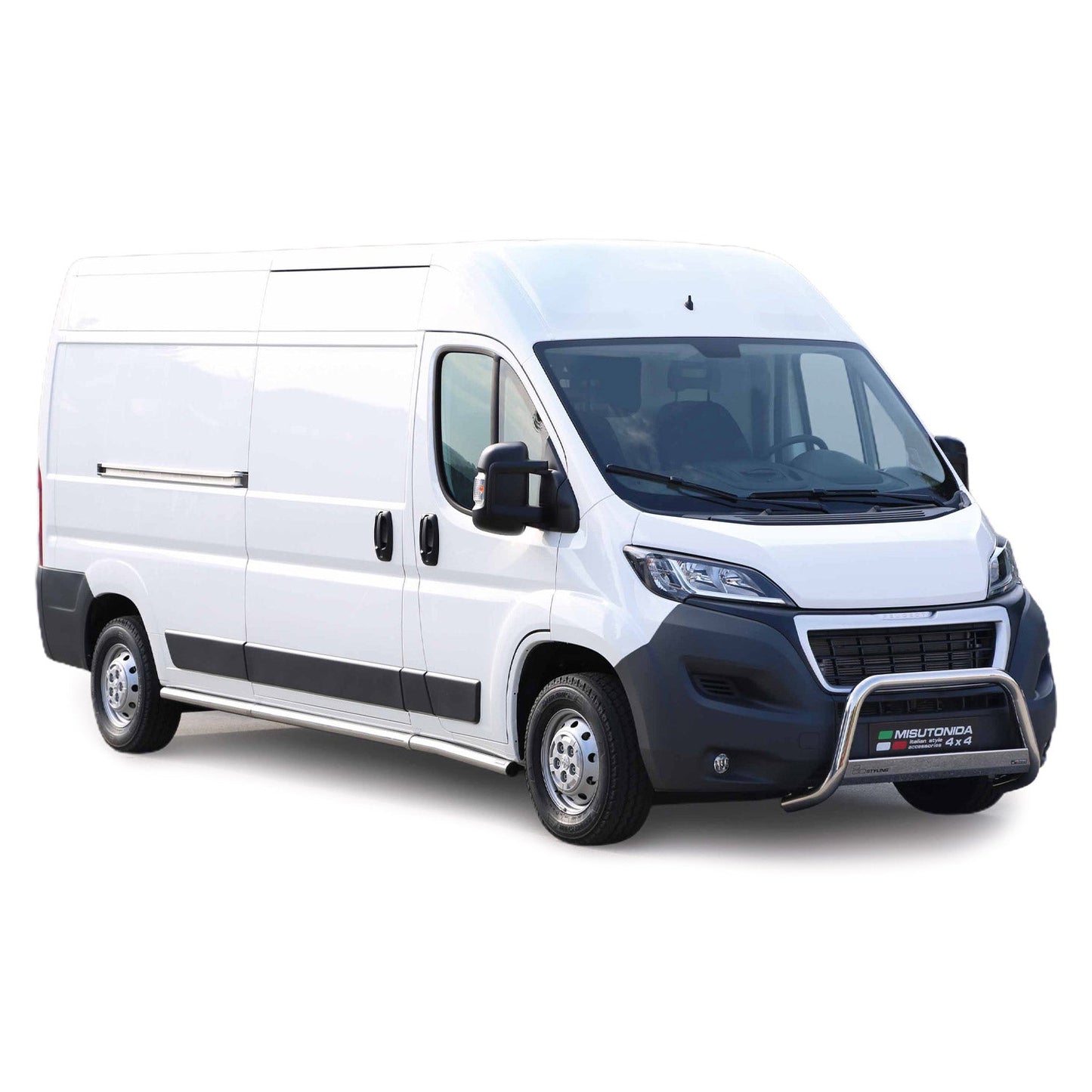 Bară de protecție/buton față pentru Peugeot Boxer 2014-2025, ø63mm, oțel, argintiu
