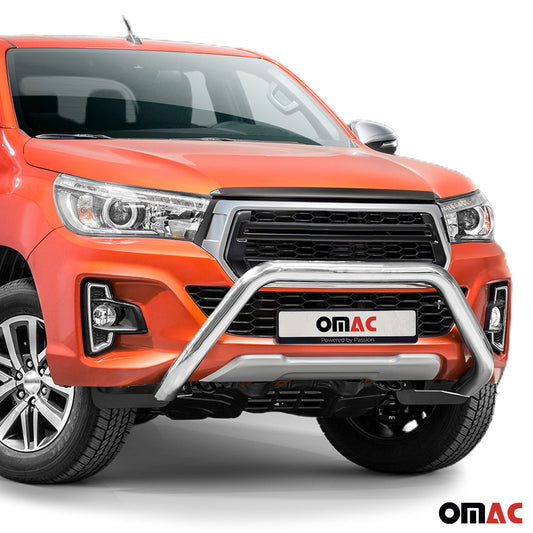 Bară de protecție/buton față pentru Toyota Hilux 2018-2022, omologată ABE, oțel inoxidabil, argintiu