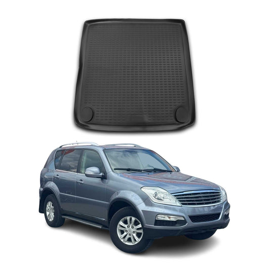Kofferraummatte Kofferraumwanne für Ssangyong Rexton 2006-2021 Gummi TPE Schwarz