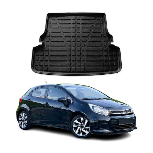 Kofferraumwanne Laderaumwanne für Kia Rio 2011-2017 Stufenheck Gummi TPE Schwarz