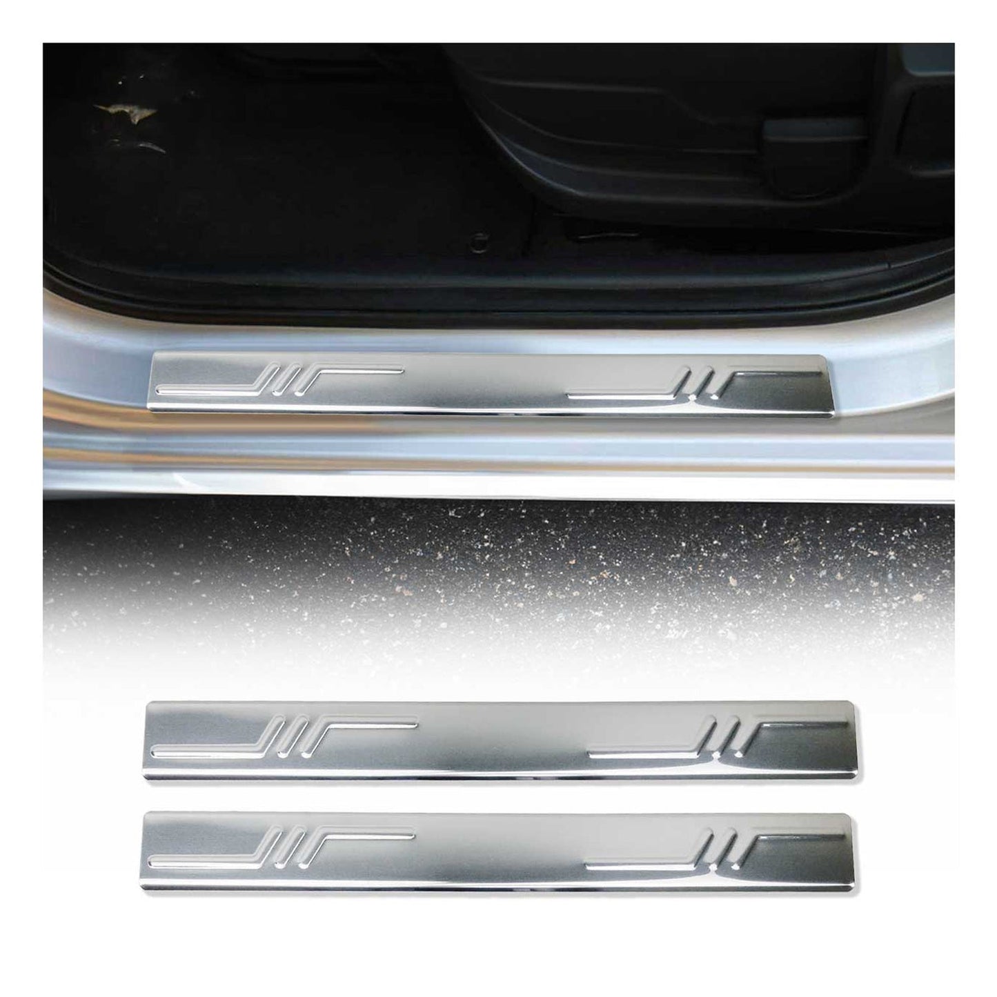 Ornamente prag uși pentru VW Golf Cabriolet 2011-2016, oțel inoxidabil, 2x