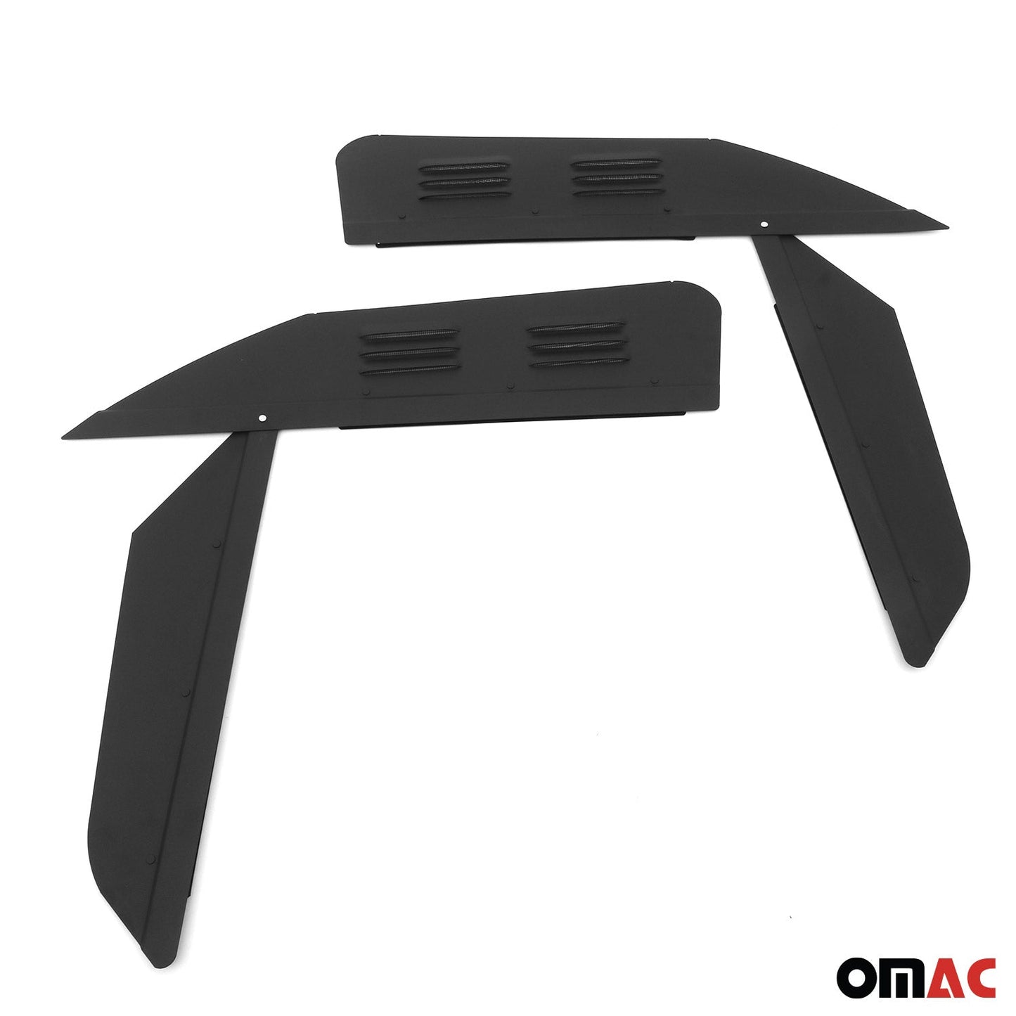 Lüftungsgitter Be & Entlüftung für Fiat Doblo 2010-2021 Aluminium Schwarz 2tlg