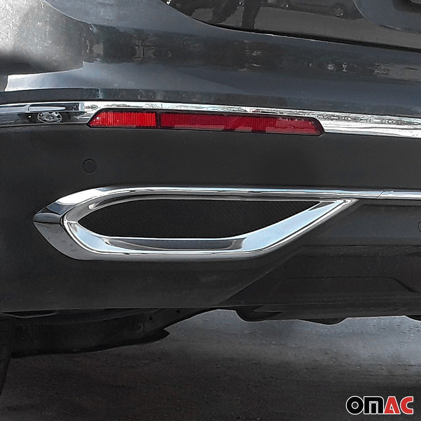 Stoßstangen Diffusor Auspuffrahmen für VW Tiguan 2020-2024 FL Edelstahl 3tlg