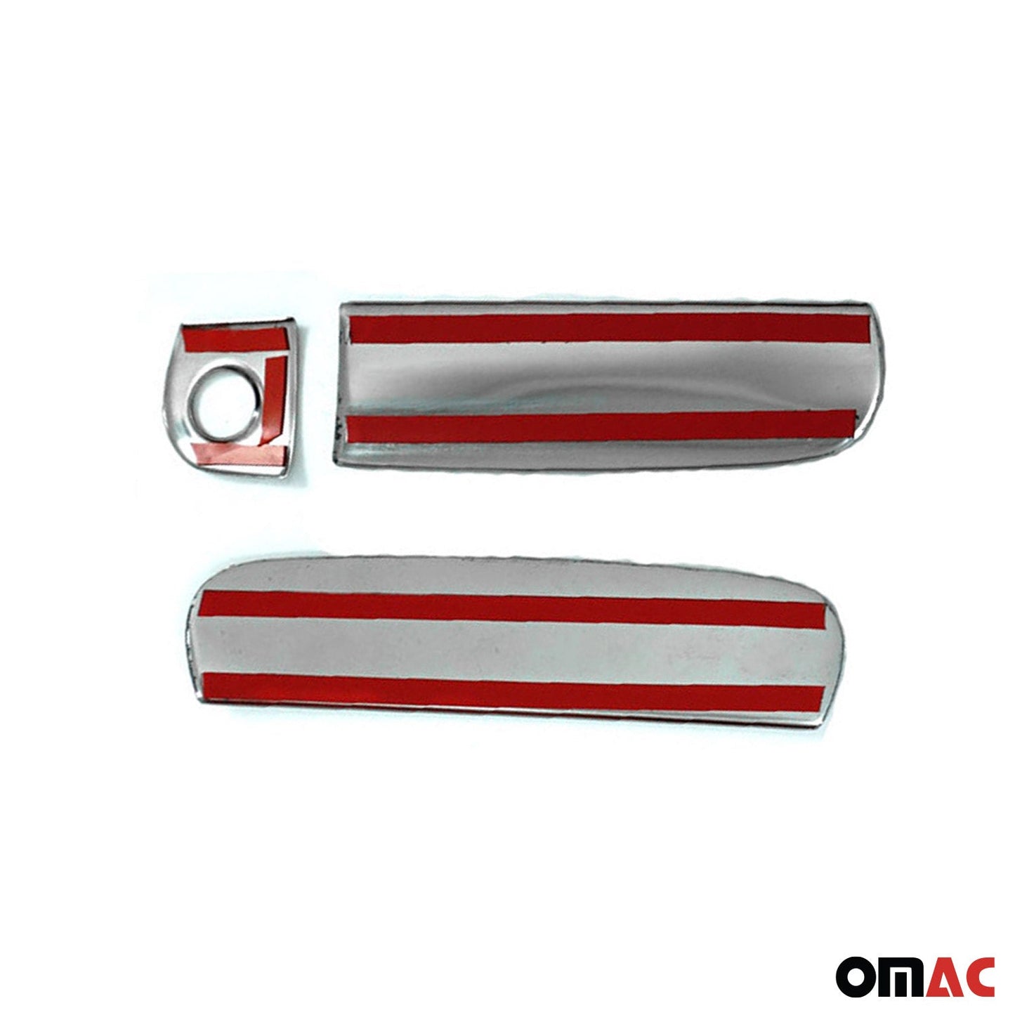 Ornamente mâner ușă, capace mâner ușă pentru Audi A4 Cabriolet 2000-2008 2 uși oțel inoxidabil 3x