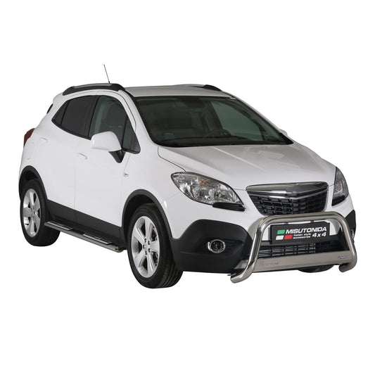 Bară de protecție/buton față pentru Opel Mokka 2012-2016 ø63mm oțel argintiu protecție
