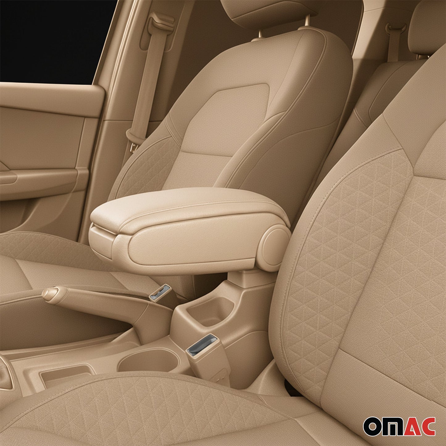 Mittelarmlehne Armlehne für Renault Megane 2008-2015 PU-Leder ABS Beige