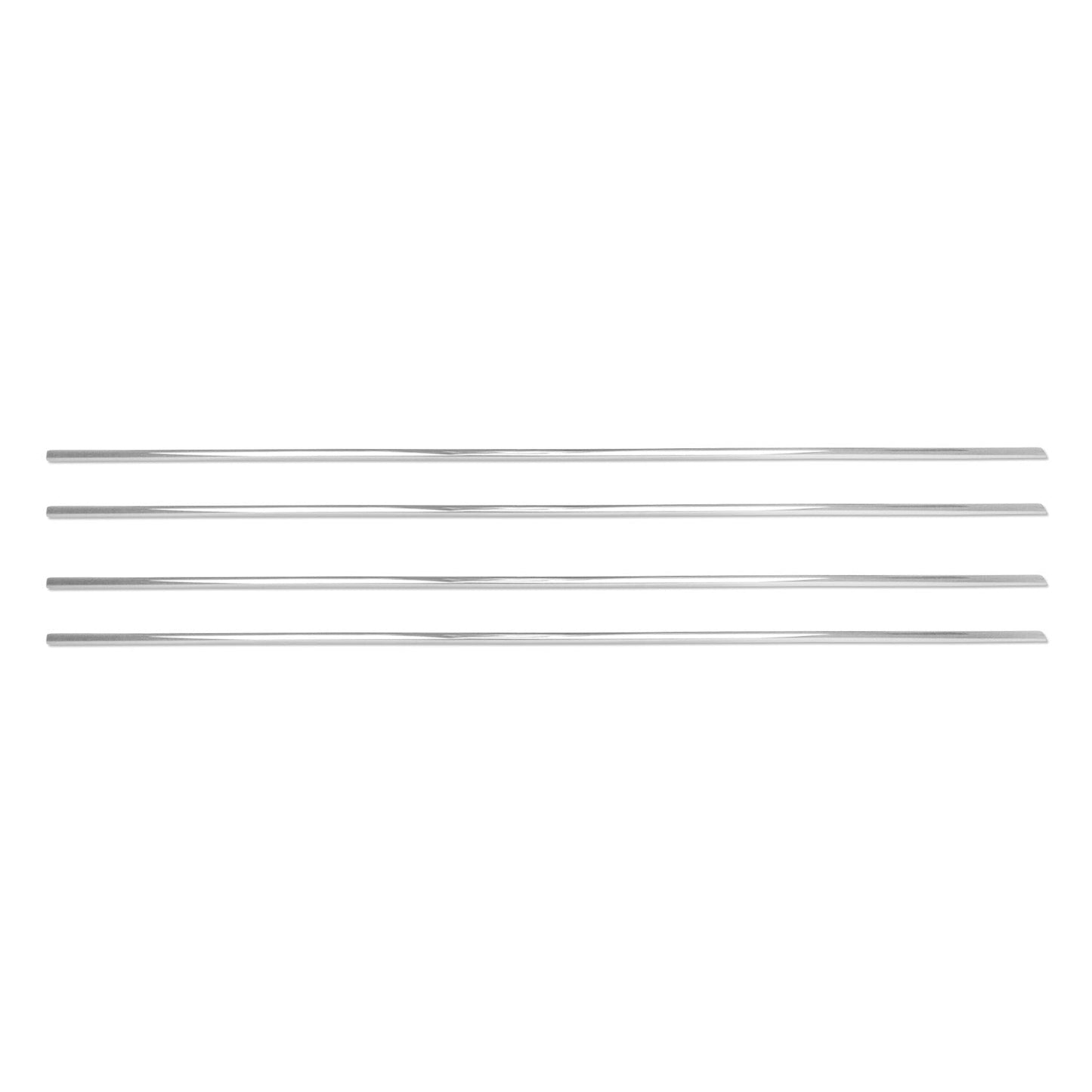 Benzi decorative pentru geamuri Kia Picanto hatchback 2011-2017, oțel inoxidabil, set 4 piese