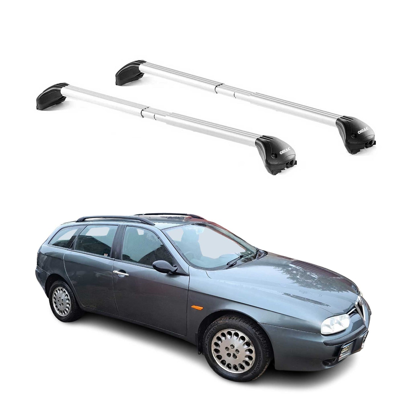 Dachträger für Alfa Romeo 156 159 Kombi 2000-2013 5 tür 100kg Alu Silber 2x ABE
