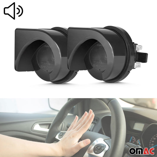 12V 108dB Czarny klakson pneumatyczny Snail ostrzegawczy do pojazdów samochodowych i ciężarowych