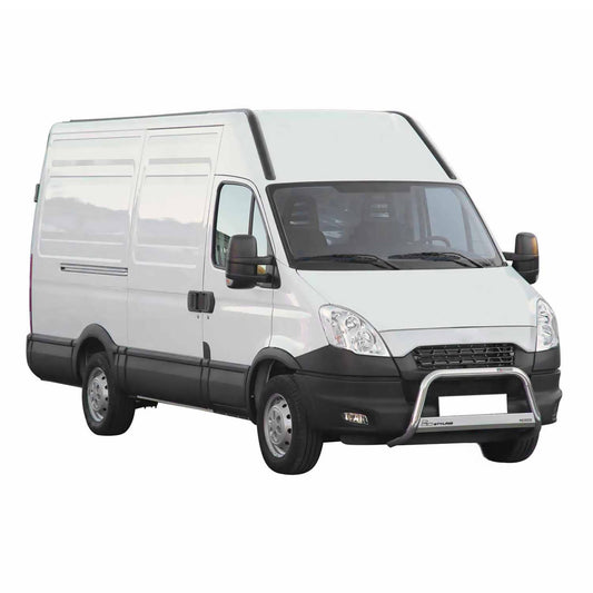 Bară de protecție/buffer față din oțel inoxidabil pentru Iveco Daily 2013-2021, gri, Ø 63 mm
