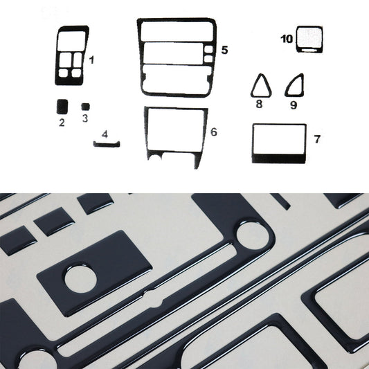 Innenraum Dekor Cockpit für Toyota Corolla Limo 1992-1997 Schwarz Optik 10tlg