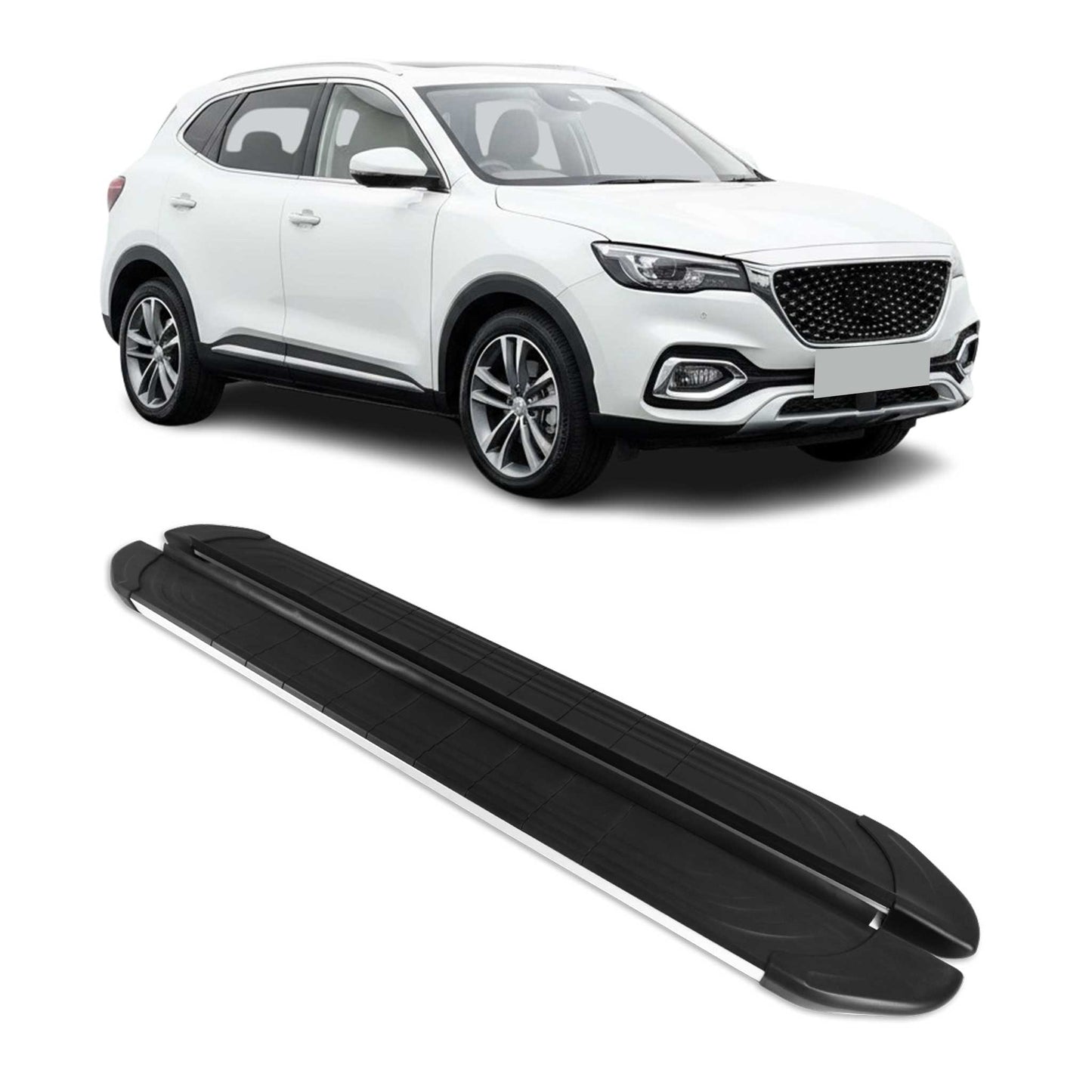 Praguri laterale MG EHS 2019-2025, aluminiu, negru, argintiu