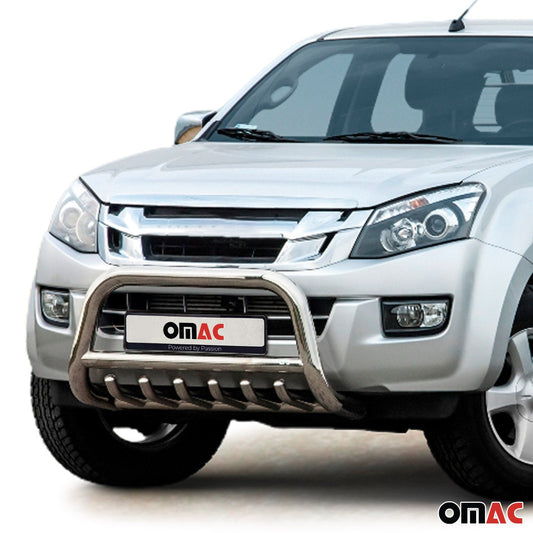 Bară de protecție față din oțel inoxidabil pentru Isuzu D-Max 2012-2019, omologată ABE, protecție argintie