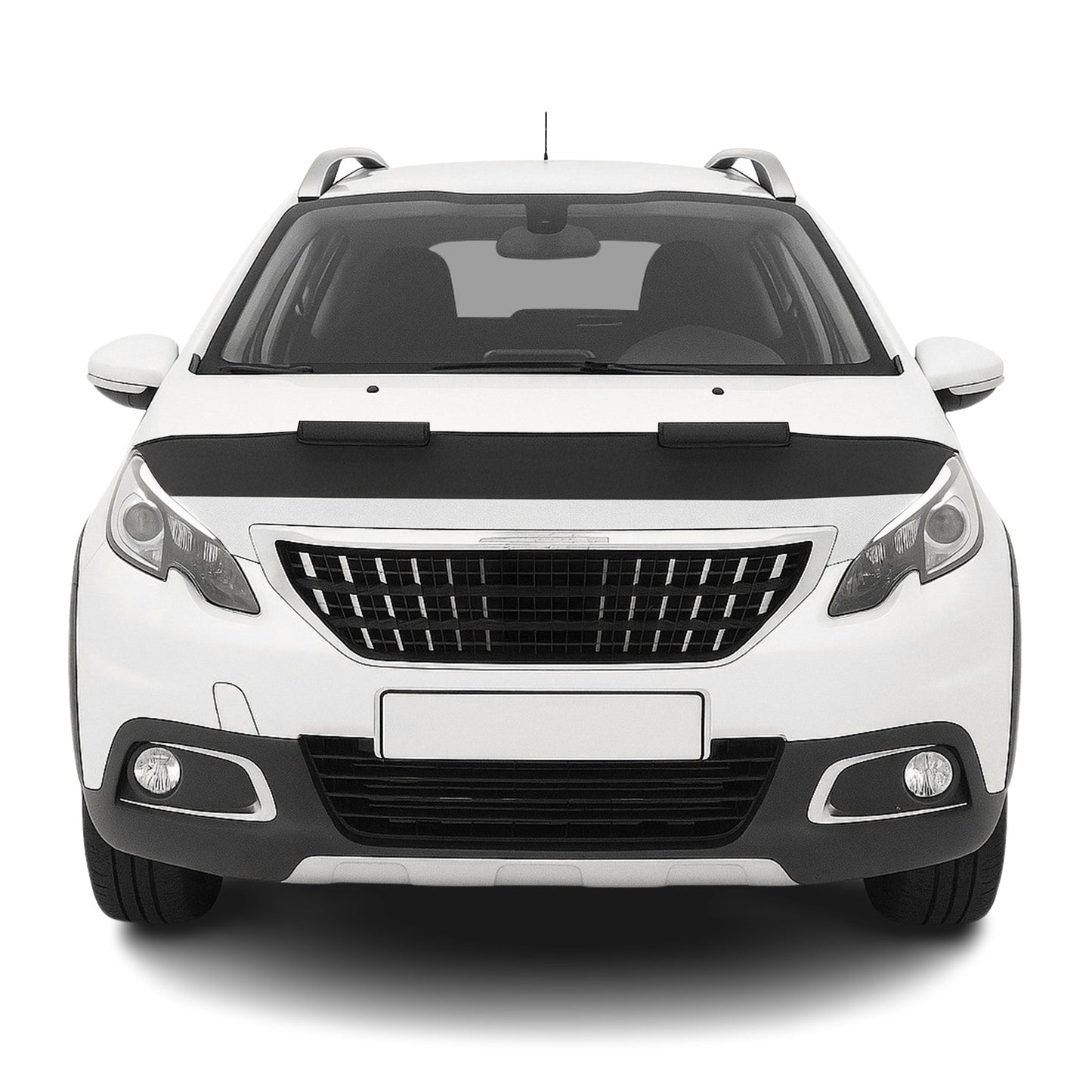 Haubenbra Steinschlagschutz Bonnet Bra für Peugeot 2008 2017-2020 Schwarz Halb