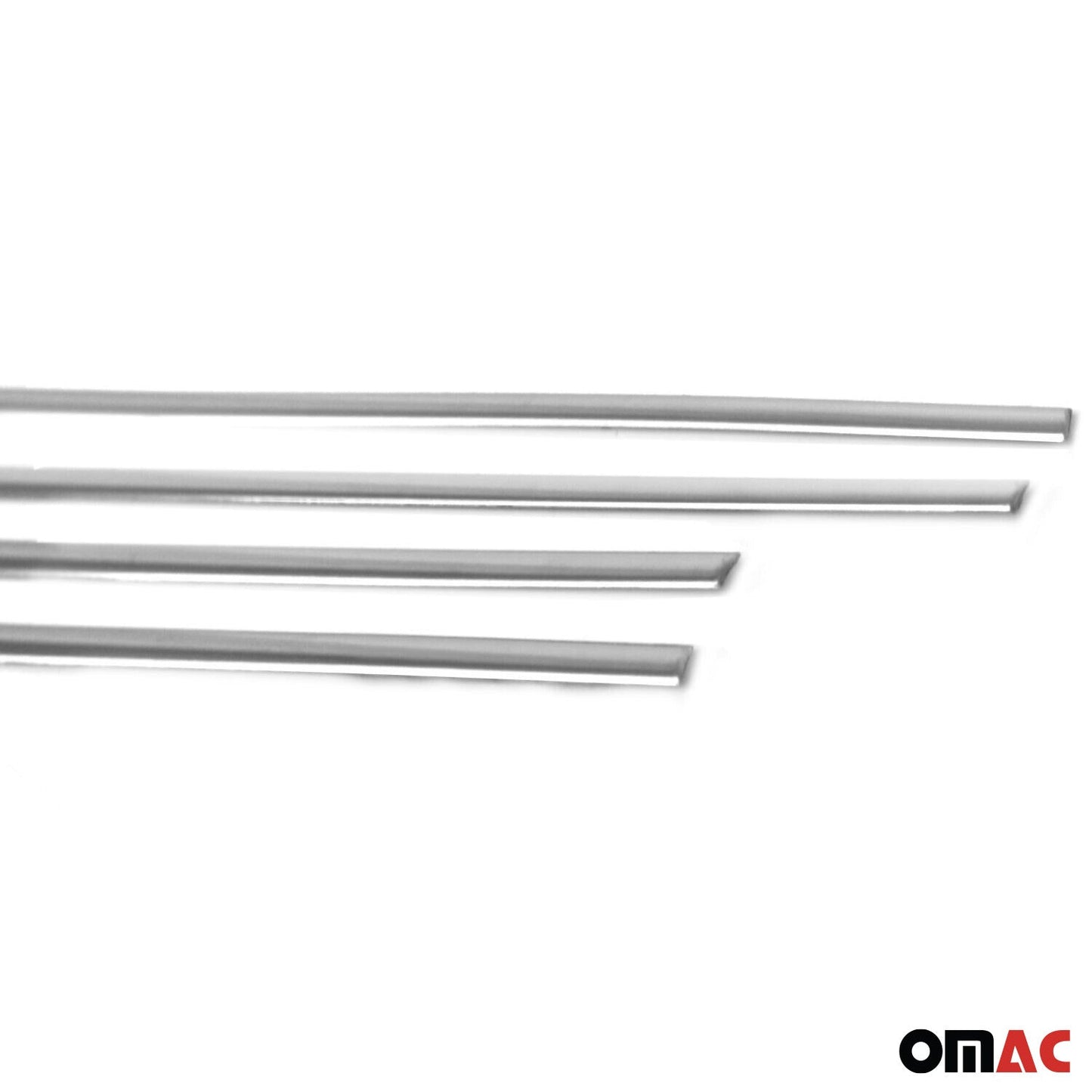 Benzi decorative pentru geamuri Suzuki SX4 2013-2025, oțel inoxidabil cromat, 4 bucăți