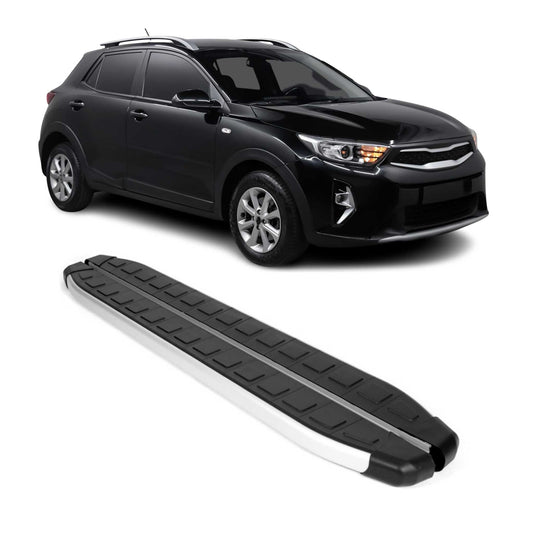 Seitenschweller Seitenbretter Trittbretter für Kia Stonic 2017-2021 Alu Schwarz