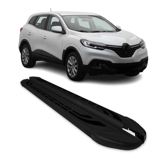 Trittbretter Schweller Seitenbretter für Renault Kadjar 2015-2025 Alu Schwarz
