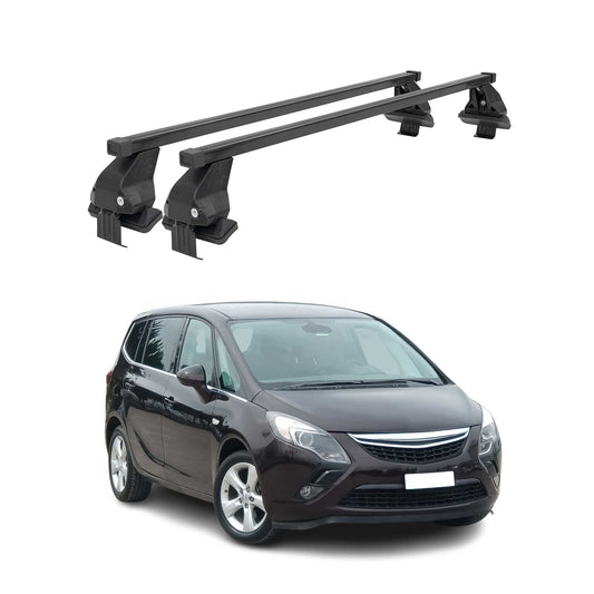 Menabo Dachträger Grundtäger für Opel Zafira C Tourer 2011-2019 50kg Schwarz 2x