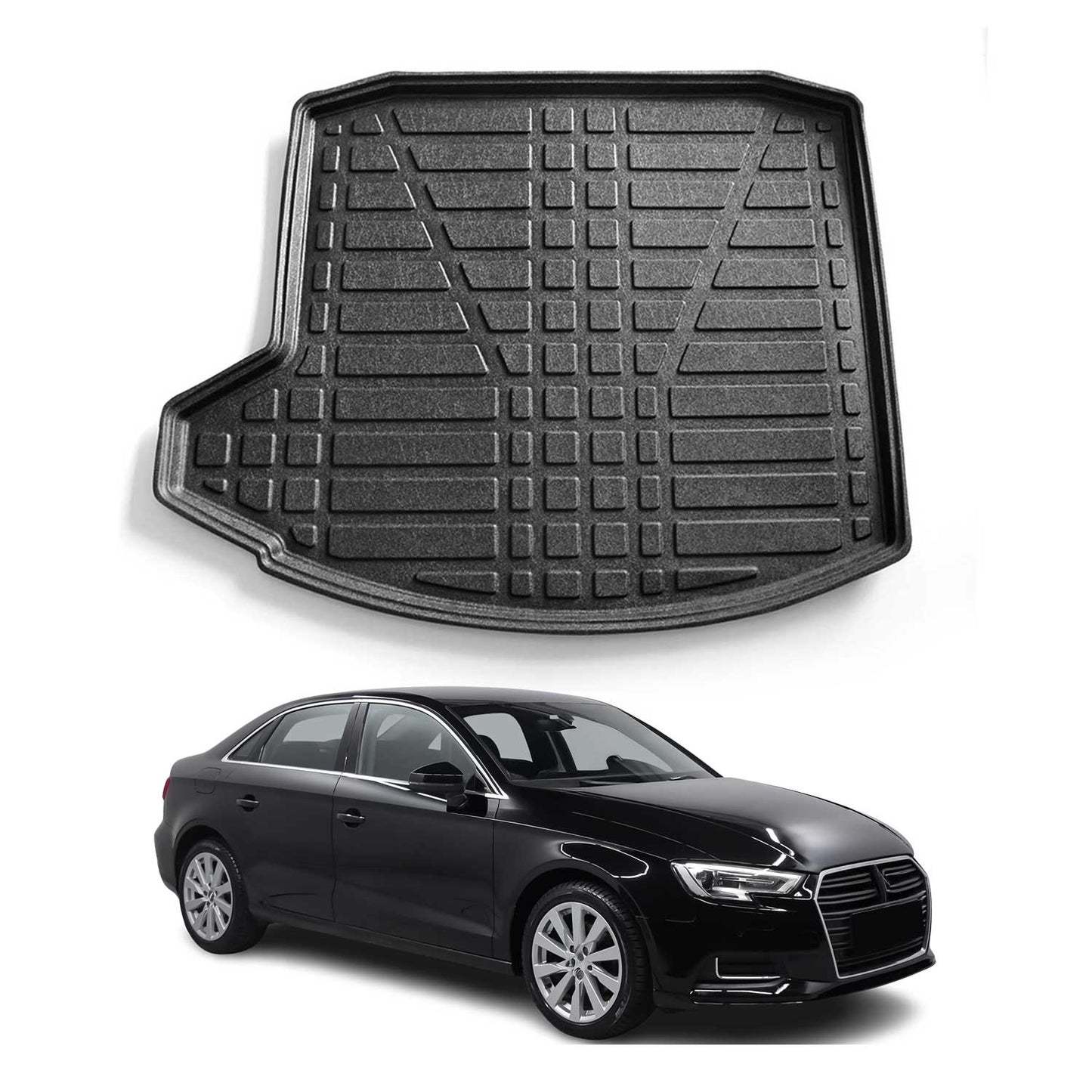 Kofferraumwanne Laderaumwanne für Audi A3 8V Limousine 2013-2020 Gummi TPE