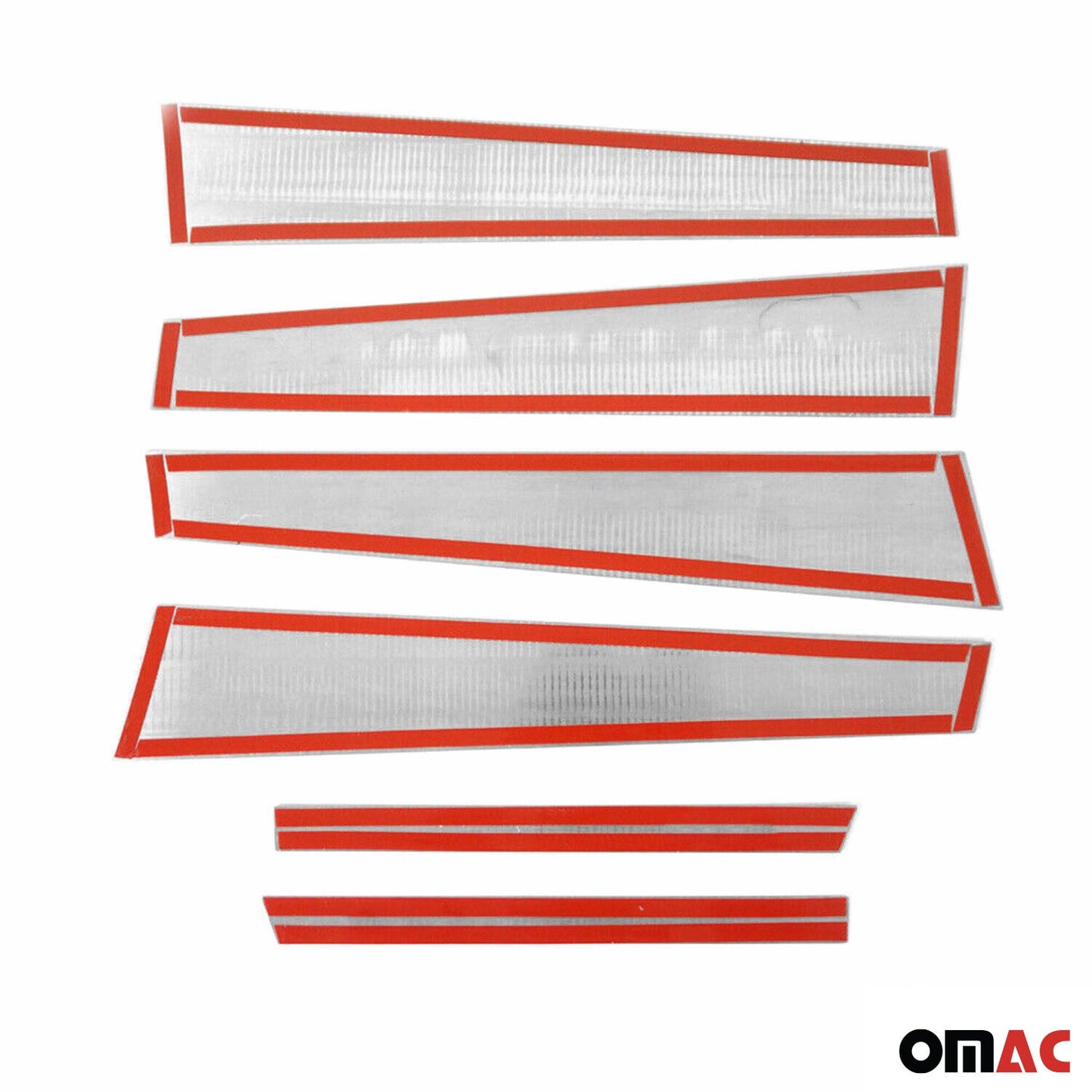 B-Säule C-Säule Türsäulen Verkleidung für BMW 5er E61 2003-2010 Chrom Silber 6x