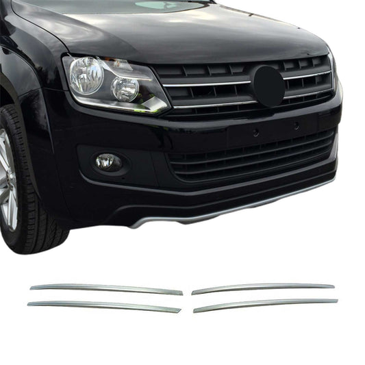 Kühlergrill Leisten Grillleisten für VW Amarok 2010-2016 Edelstahl Silber 4tlg