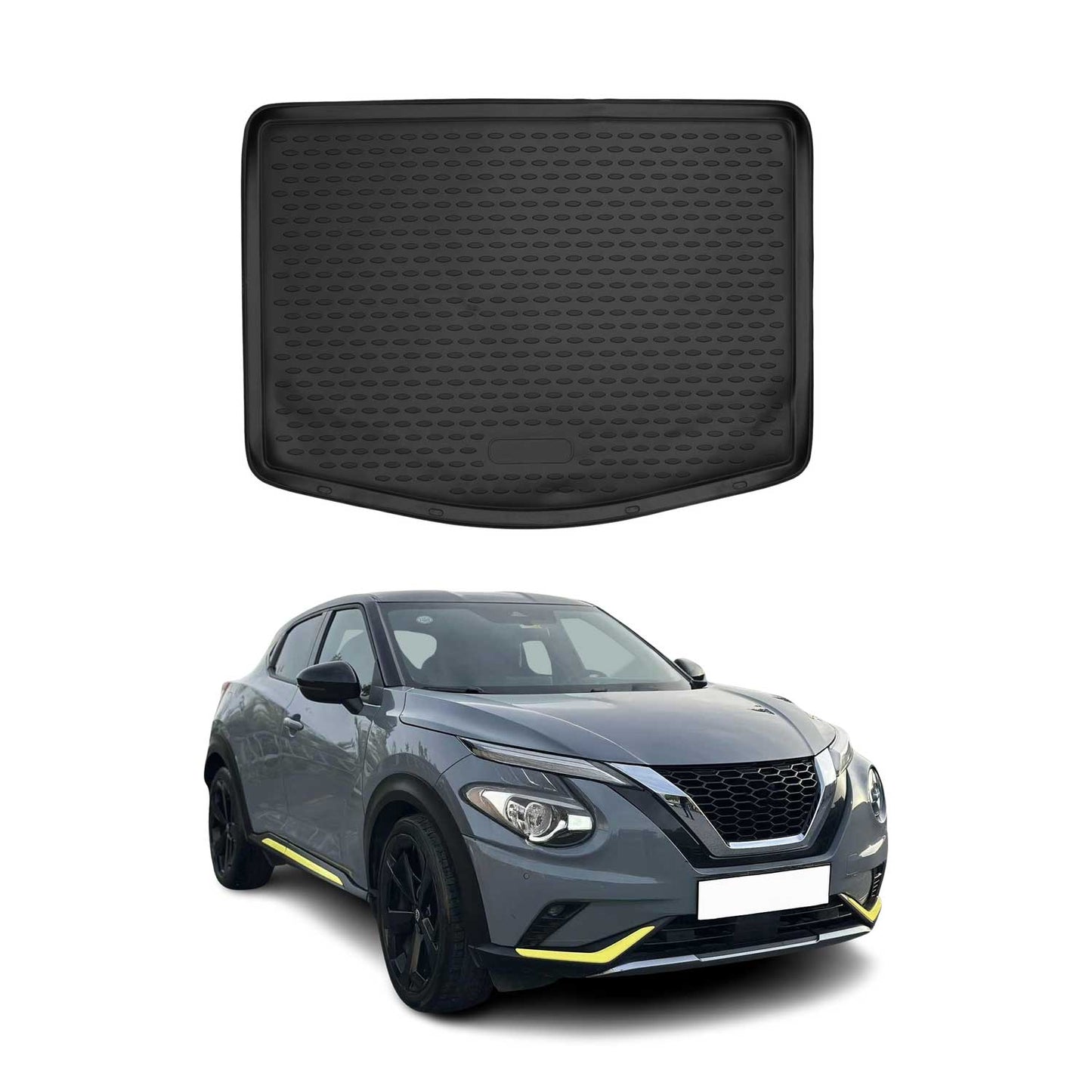 Kofferraummatte Kofferraumwanne für Nissan Juke 2019-2025 Gummi TPE Schwarz