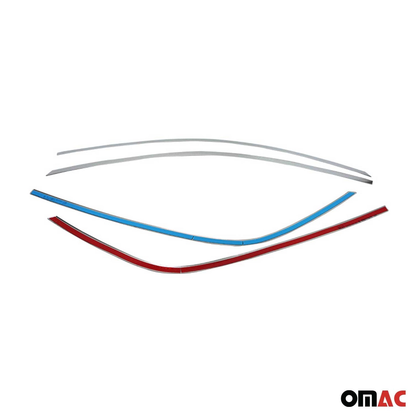 Benzi decorative pentru geamuri pentru Hyundai i20 2014-2020, hatchback superior, cromate, set 4 piese