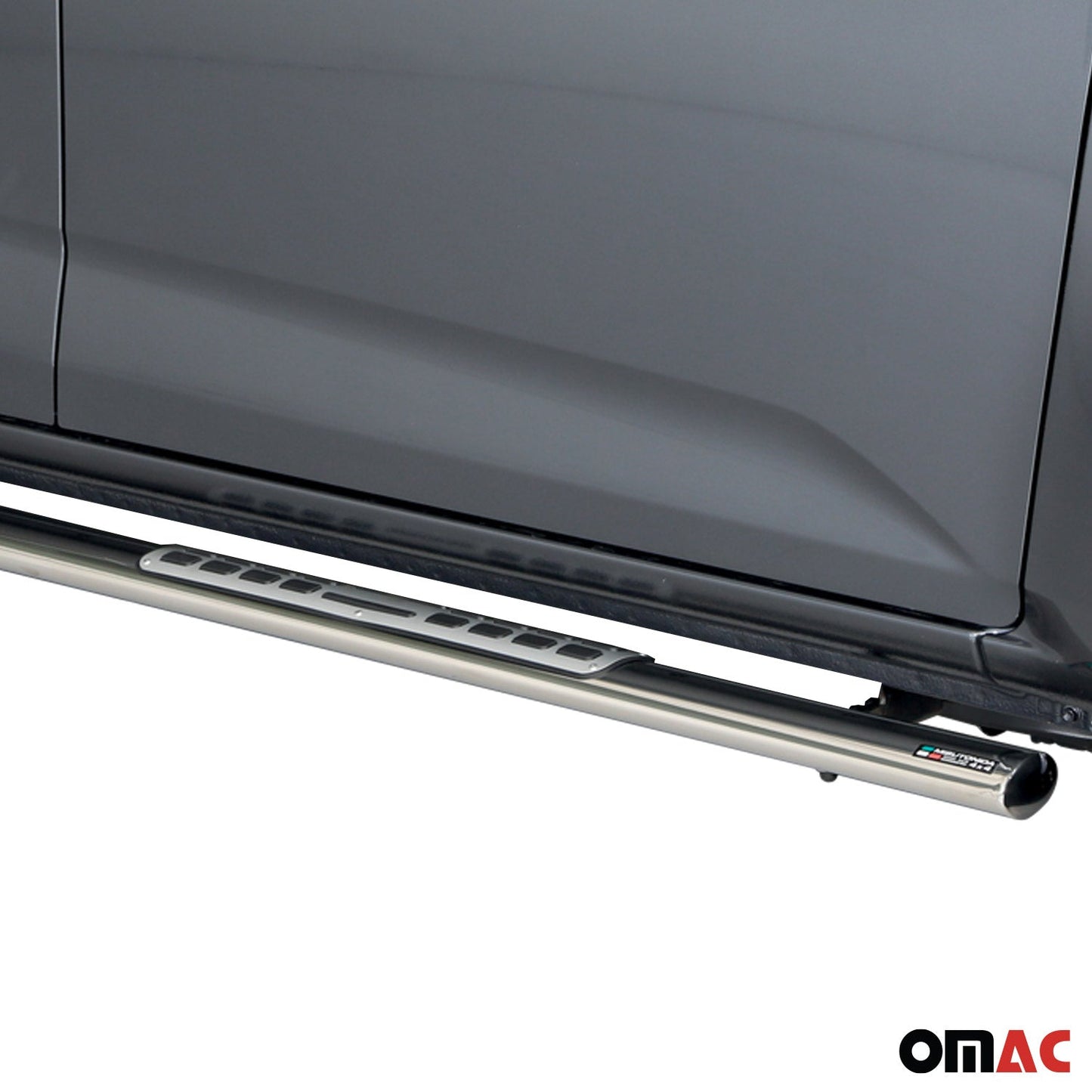 Stahl Seitenschweller Schwellerrohre für Isuzu D-Max Double Cab 2020-2025 Grau