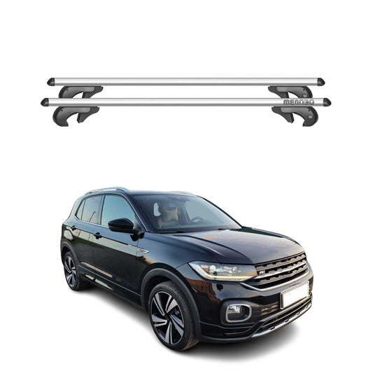 Menabo Dachträger Grundtäger für VW T-Cross 2018-2025 90kg Alu Silber 2 tlg