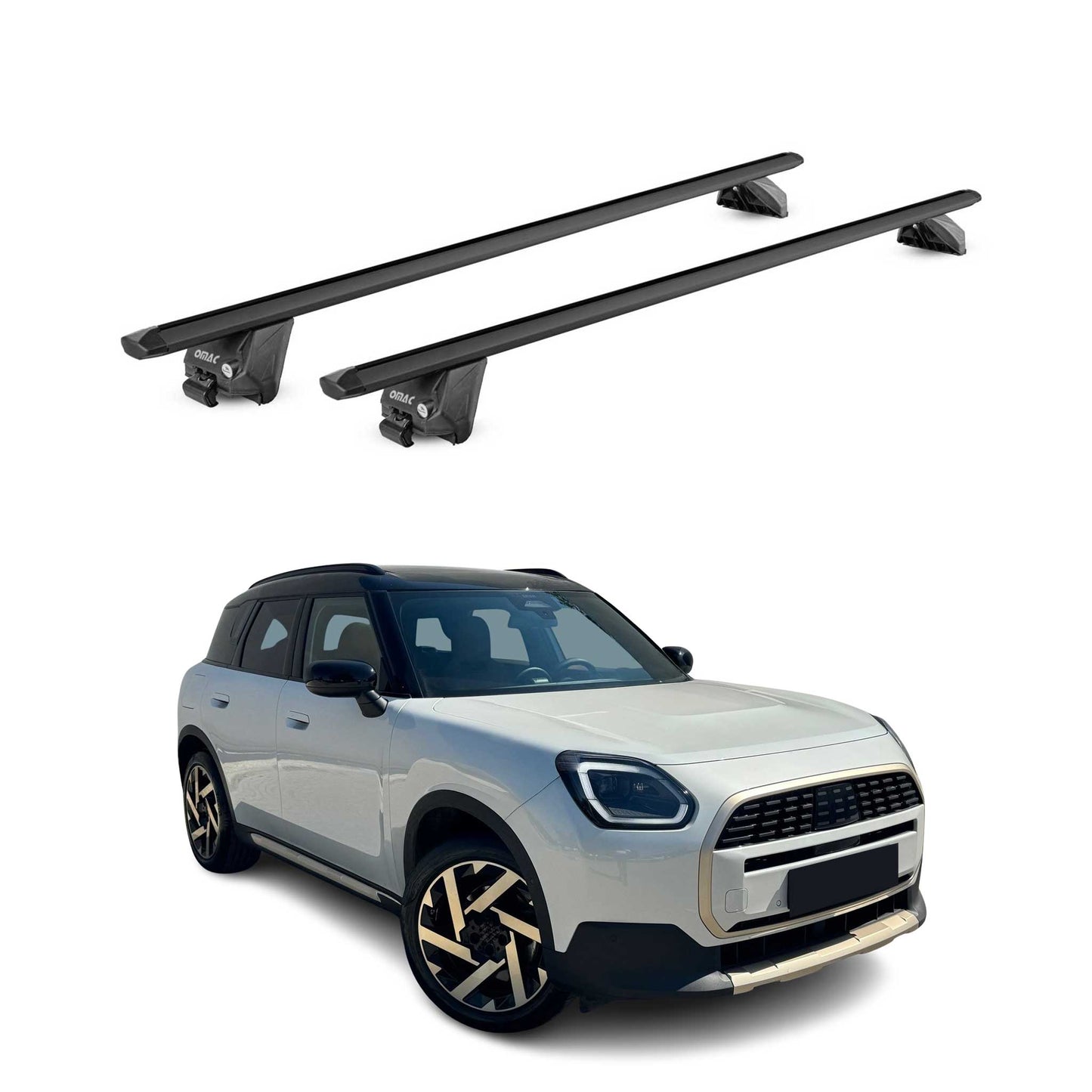 Portbagaj de plafon pentru Mini Countryman U25 2024-2025 100kg Alu Negru 2x ABE