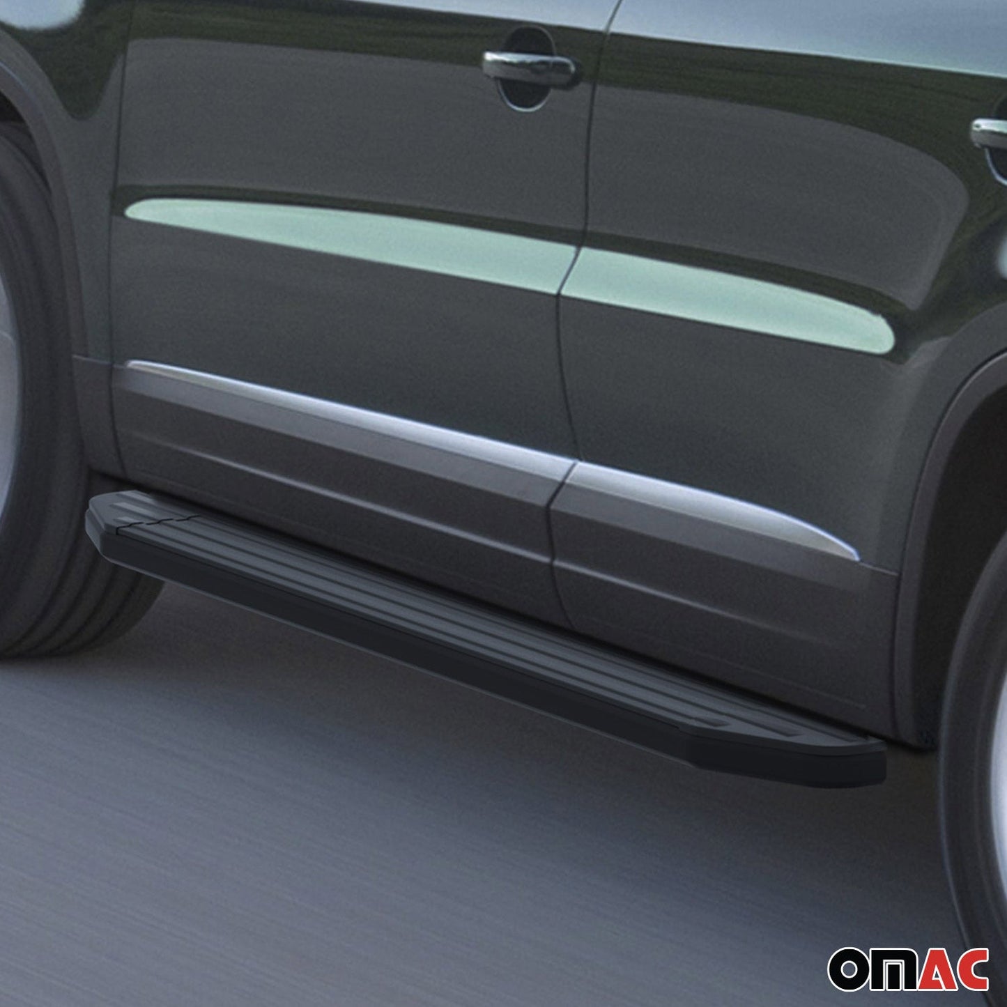 Trittbretter Seitenschweller für VW Tiguan 2007-2016 Alu Schwarz ABE
