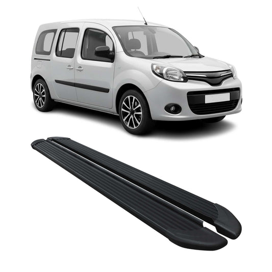 Seitenschweller Trittbretter Schweller für Renault Kangoo 2008-2021 Alu Schwarz