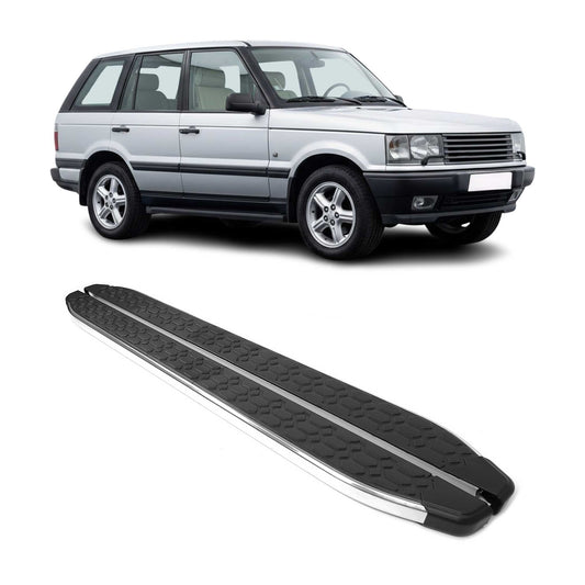 Alu Trittbretter Seitenschweller für Range Rover LP Vogue 1997-2002 Schwarz Grau