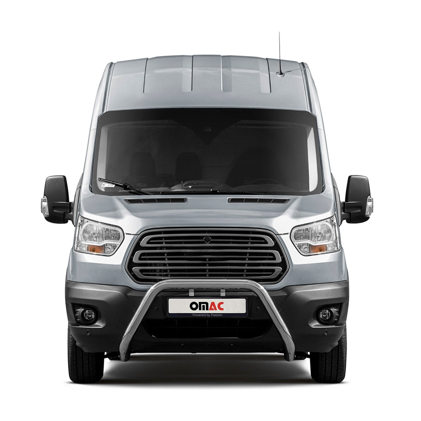 Bară de protecție/buton față pentru Ford Transit 2014-2025 cu ABE (omologare de tip germană) protecție argintie împotriva impactului