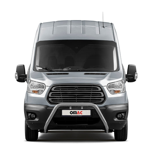 Bară de protecție/buton față pentru Ford Transit 2014-2025 cu ABE (omologare de tip germană) protecție argintie împotriva impactului