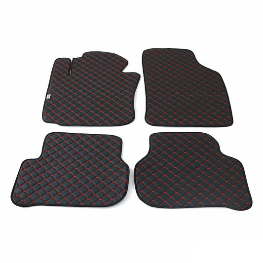 2014-2025 VW Passat Leder Fußmatten Kunstleder Schwarz 4 tlg