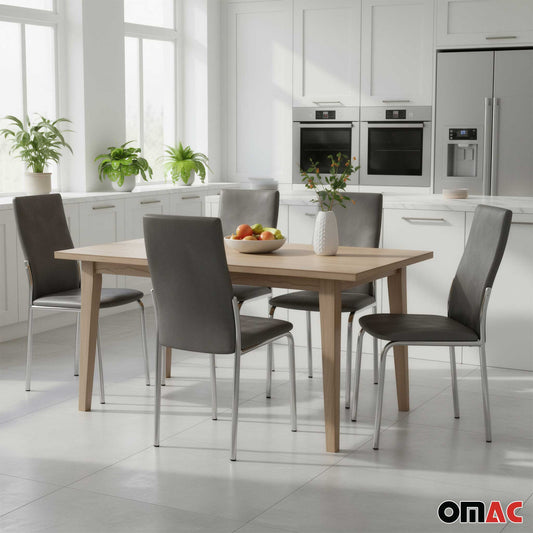 Esszimmerstühle Küchenstuhl Sarp Grau 4x Stühl Kunstleder