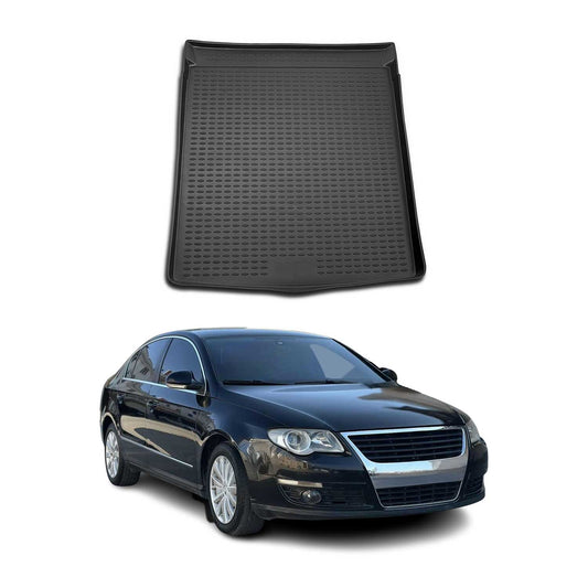 Kofferraummatte Kofferraumwanne für VW Passat B6 2005-2010 Gummi TPE Schwarz