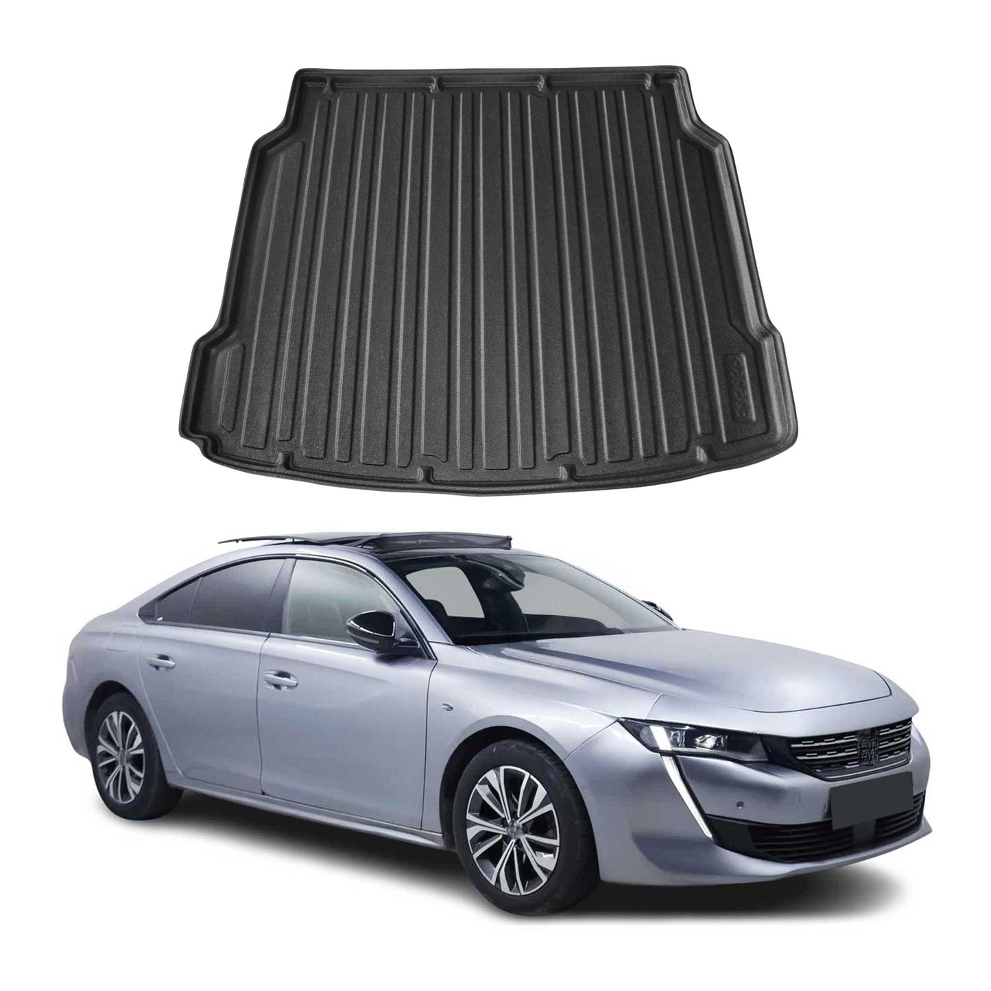 Kofferraumwanne Laderaumwanne für Peugeot 508 Stufenheck 2018-2025 Gummi TPE