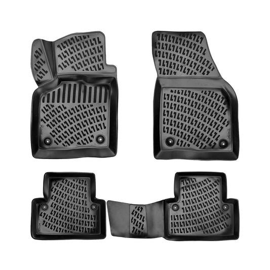 Fußmatten 3D Gummimatten für Volvo C30 Schrägheck 2006-2012 Gummi TPE Schwarz 4x
