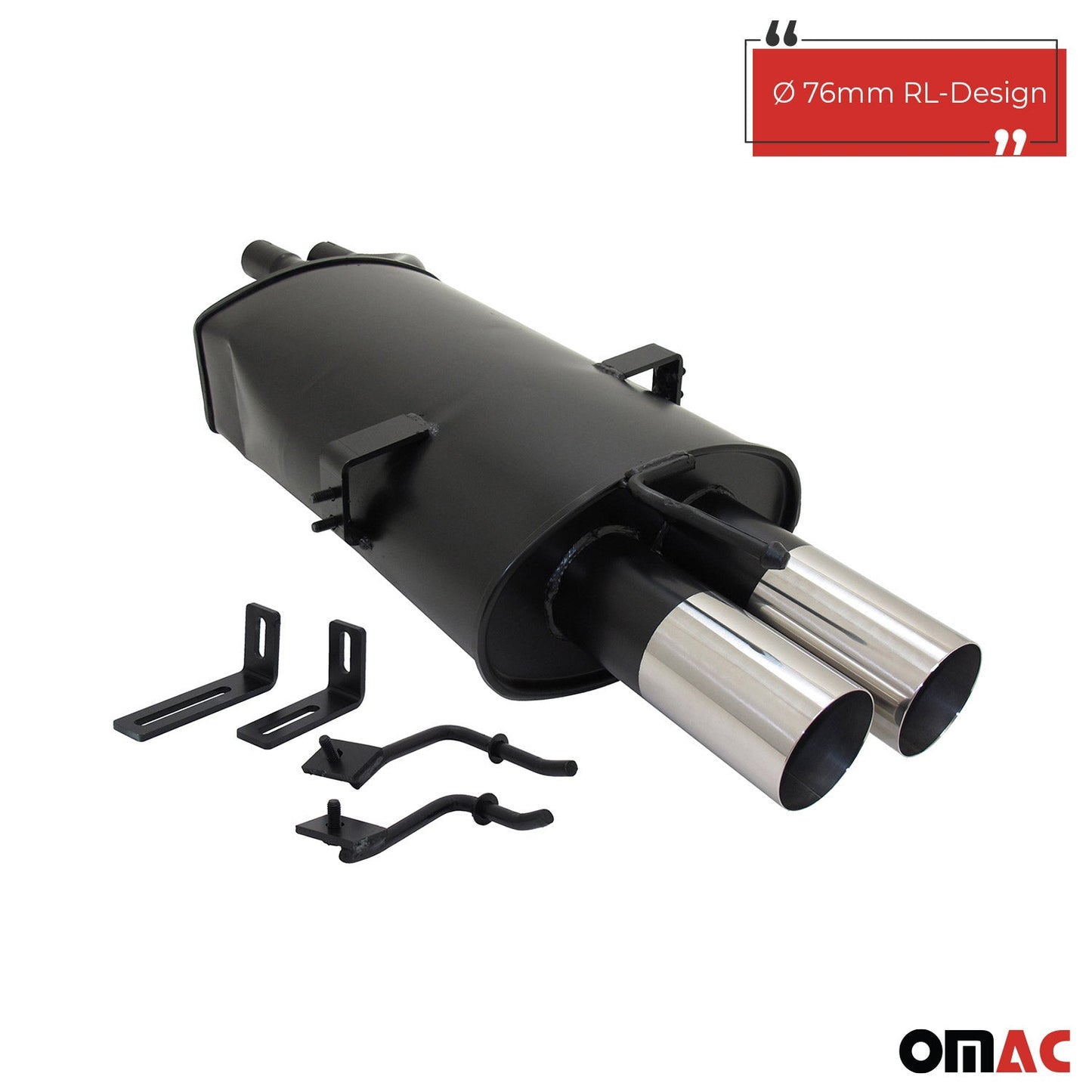 Novus Sportauspuff für BMW E46 320 / 325 / 330 2x76mm RL-Design  mit ABE