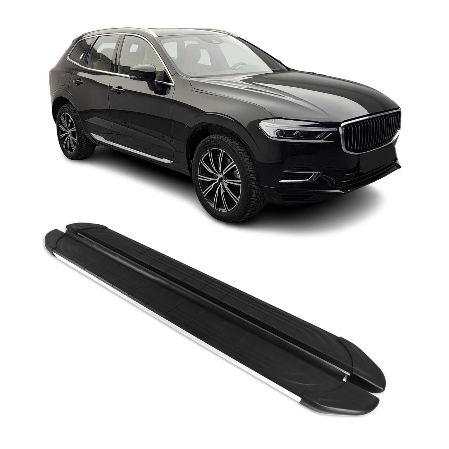2017-2025 Volvo XC60 Trittbretter Seitenschweller Aluminium Schwarz Silber