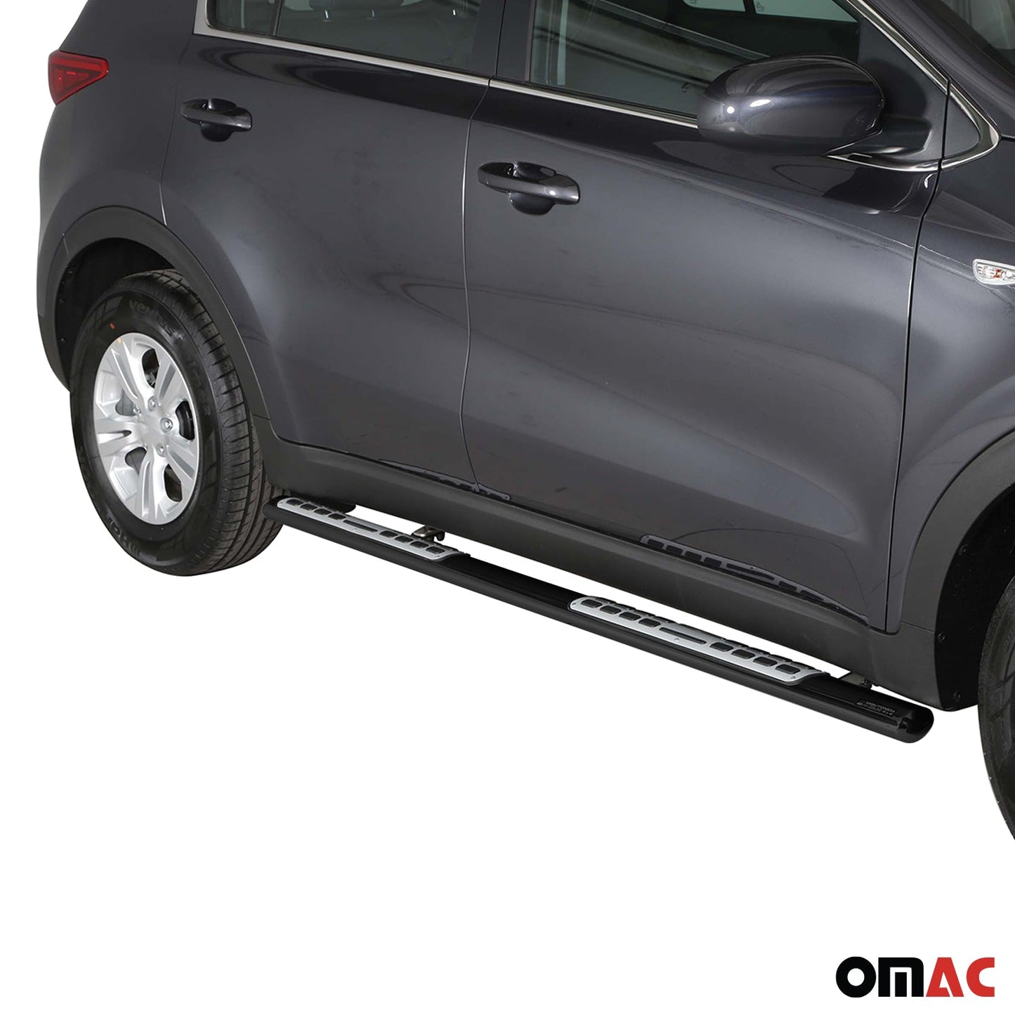 Edelstahl Seitenschweller Schwellerrohre für Kia Sportage 2016-2018 Schwarz